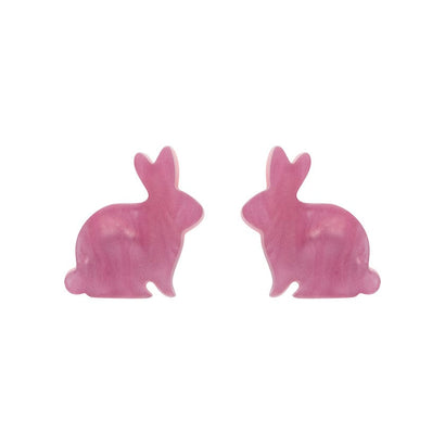 Erstwilder Essentials Bunny Ripple Resin Stud Earrings - Mauve EE0007-RI5300
