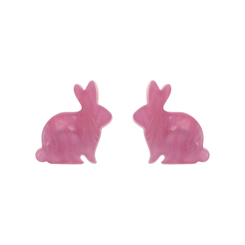 Erstwilder Essentials Bunny Ripple Resin Stud Earrings - Mauve EE0007-RI5300