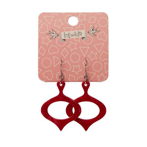 Erstwilder Essentials Bauble Ripple Resin Drop Earrings - Red EE1029-RI1000