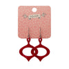 Bauble Ripple Resin Drop Earrings - Red