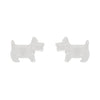 Erstwilder Essentials Terrier Textured Resin Stud Earrings - White AG1EE01