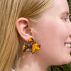 Erstwilder Essentials Terrier Tort Resin Drop Earrings - Brown Tort AG1EE05