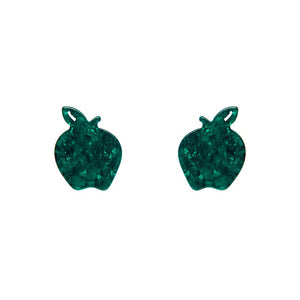 Erstwilder Essentials Apple Ripple Resin Stud Earrings - Green AG1EE07
