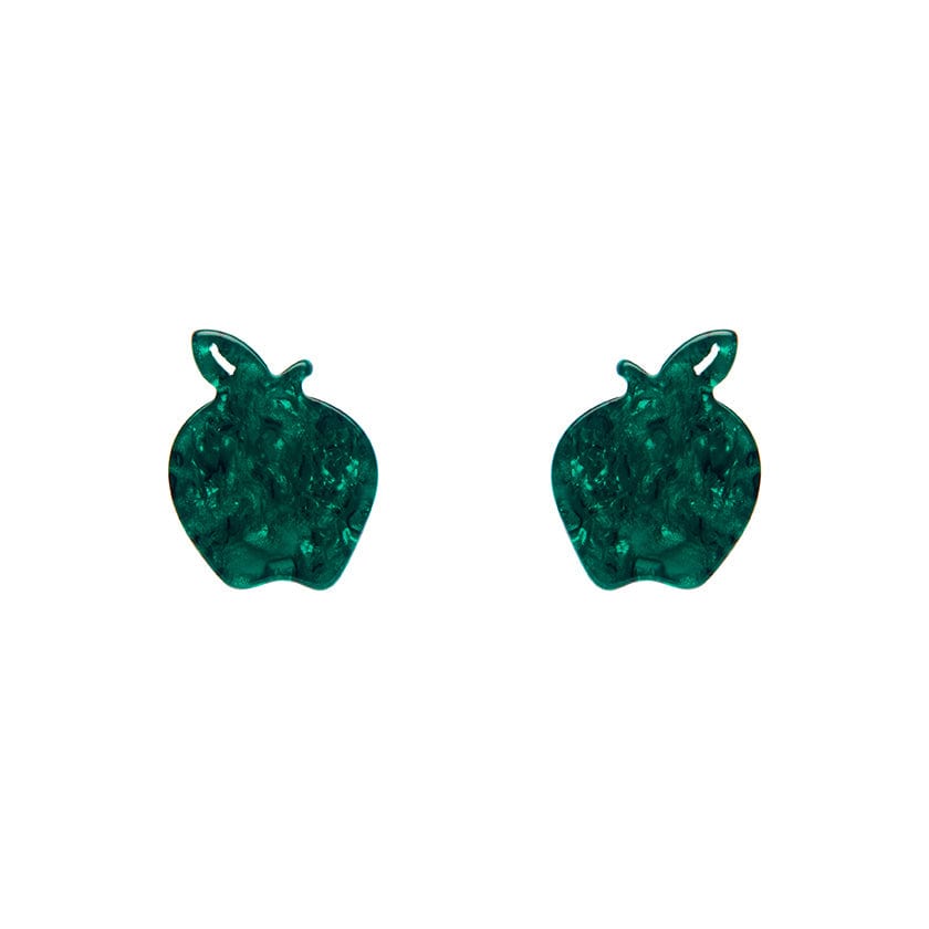 Erstwilder Essentials Apple Ripple Resin Stud Earrings - Green AG1EE07