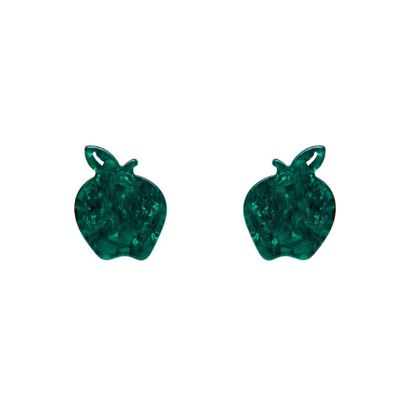 Erstwilder Essentials Apple Ripple Resin Stud Earrings - Green AG1EE07