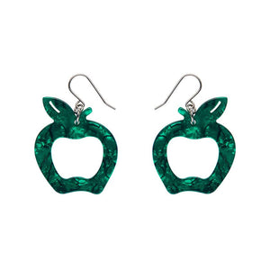 Erstwilder Essentials Eaten Apple Ripple Resin Drop Earrings - Green AG1EE09