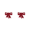Erstwilder Essentials Bow Ripple Resin Stud Earrings - Red AG1EE11
