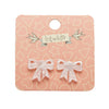 Erstwilder Essentials Bow Ripple Resin Stud Earrings - Pink AG1EE12
