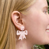 Erstwilder Essentials Bow Ripple Resin Drop Earrings - Pink AG1EE15