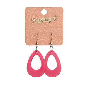 Erstwilder Essentials Teardrop Bubble Resin Drop Earrings - Pink EE1001-BU2000