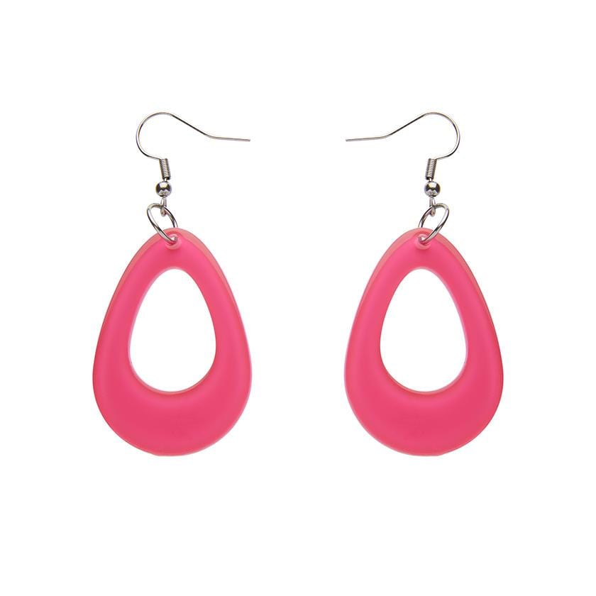 Erstwilder Essentials Teardrop Bubble Resin Drop Earrings - Pink EE1001-BU2000