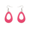 Teardrop Bubble Resin Drop Earrings - Pink