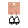 Erstwilder Essentials Teardrop Chunky Glitter Resin Drop Earrings - Holographic Silver EE1001-CG0272