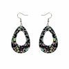 Erstwilder Essentials Teardrop Chunky Glitter Resin Drop Earrings - Holographic Silver EE1001-CG0272