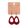 Erstwilder Essentials Teardrop Ripple Resin Drop Earrings - Red EE1001-RI1000