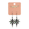Starburst Chunky Glitter Resin Drop Earrings - Holographic Silver