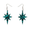 Erstwilder Essentials Starburst Chunky Glitter Resin Drop Earrings - Teal EE1002-CG4400