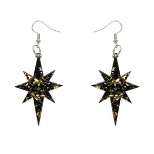 Erstwilder Essentials Starburst Chunky Glitter Resin Drop Earrings - Gold EE1002-CG6500