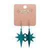 Erstwilder Essentials Starburst Ripple Glitter Resin Drop Earrings - Emerald EE1002-RG4100