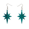 Erstwilder Essentials Starburst Ripple Glitter Resin Drop Earrings - Emerald EE1002-RG4100