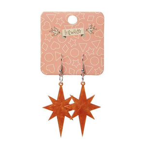 Erstwilder Essentials Starburst Ripple Resin Drop Earrings - Orange EE1002-RI6100