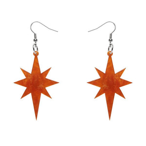 Erstwilder Essentials Starburst Ripple Resin Drop Earrings - Orange EE1002-RI6100
