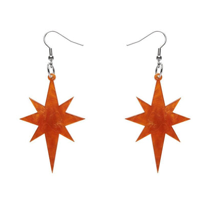 Erstwilder Essentials Starburst Ripple Resin Drop Earrings - Orange EE1002-RI6100