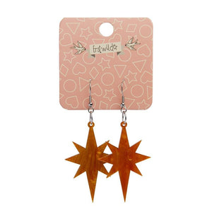 Erstwilder Essentials Starburst Ripple Resin Drop Earrings - Gold EE1002-RI6500
