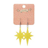Erstwilder Essentials Starburst Glitter Resin Drop Earrings - Yellow EE1002-SG6000