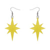 Erstwilder Essentials Starburst Glitter Resin Drop Earrings - Yellow EE1002-SG6000