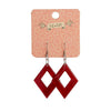 Erstwilder Essentials Diamond Ripple Resin Drop Earrings - Red EE1003-RI1000