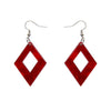 Erstwilder Essentials Diamond Ripple Resin Drop Earrings - Red EE1003-RI1000