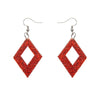 Erstwilder Essentials Diamond Glitter Resin Drop Earrings - Red EE1003-SG1000