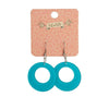 Erstwilder Essentials Circle Bubble Resin Drop Earrings -Teal EE1004-BU4400
