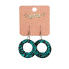 Erstwilder Essentials Circle Chunky Glitter Resin Drop Earrings -Mint EE1004-CG4300