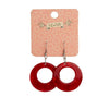 Erstwilder Essentials Circle Ripple Resin Drop Earrings -Red EE1004-RI1000