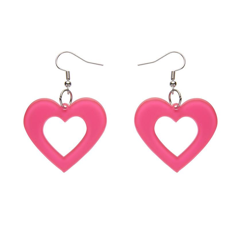 Erstwilder Essentials Heart Bubble Resin Drop Earrings - Pink EE1005-BU2000