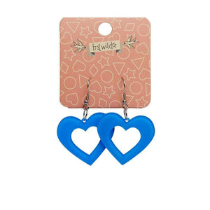 Erstwilder Essentials Heart Bubble Resin Drop Earrings - Blue EE1005-BU3000