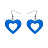 Erstwilder Essentials Heart Bubble Resin Drop Earrings - Blue EE1005-BU3000
