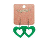 Erstwilder Essentials Heart Bubble Resin Drop Earrings - Green EE1005-BU4000
