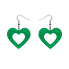 Erstwilder Essentials Heart Bubble Resin Drop Earrings - Green EE1005-BU4000