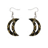 Erstwilder Essentials Crescent Moon Chunky Glitter Resin Drop Earrings - Gold EE1006-CG6500