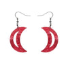 Erstwilder Essentials Crescent Moon Ripple Resin Drop Earrings - Pink EE1006-RI2000