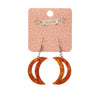 Erstwilder Essentials Crescent Moon Ripple Resin Drop Earrings - Orange EE1006-RI6100