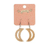 Erstwilder Essentials Crescent Moon Glitter Resin Drop Earrings - Gold EE1006-SG6500