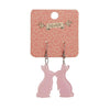 Bunny Bubble Resin Drop Earrings - Pink