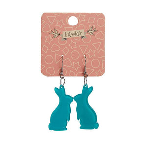 Erstwilder Essentials Bunny Bubble Resin Drop Earrings - Teal EE1007-BU4400