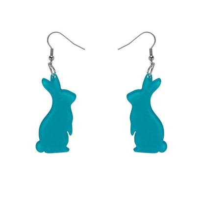 Erstwilder Essentials Bunny Bubble Resin Drop Earrings - Teal EE1007-BU4400