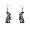 Erstwilder Essentials Bunny Chunky Glitter Resin Drop Earrings - Holographic Silver EE1007-CG0272