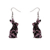 Erstwilder Essentials Bunny Chunky Glitter Resin Drop Earrings - Pink EE1007-CG2000
